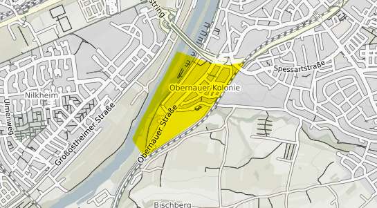 Immobilienpreisekarte Aschaffenburg Obernauer Kolonie